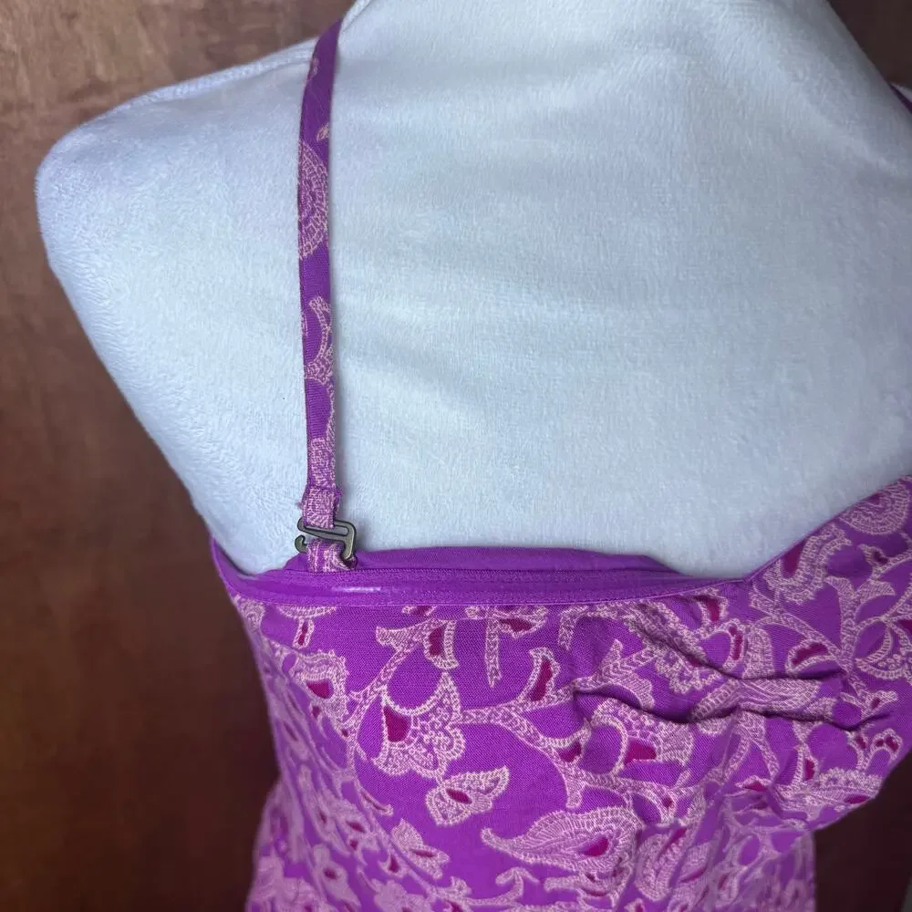 Knox Rose pants romper jumpsuit purple paisley floral boho SMALL - Picture 9 of 15